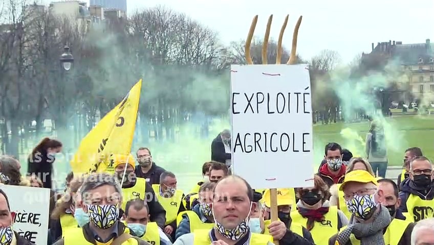Suicides, dépôts de bilan : des agriculteurs manifestent à Paris