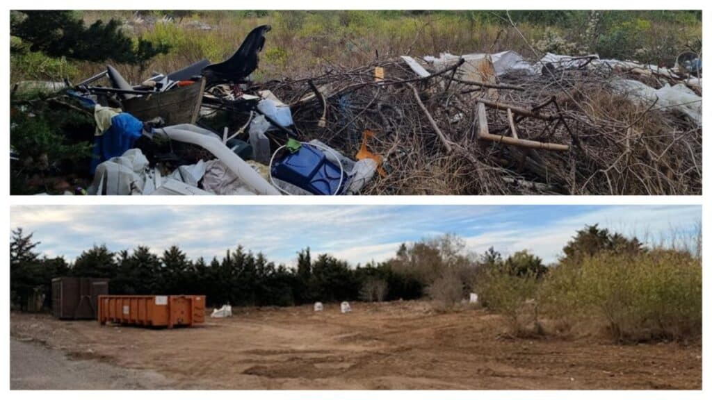 , Décharge géante au bord de l’A9 à Poussan : 174 tonnes de dépôts sauvages enlevés par la Région, propriétaire des terrains