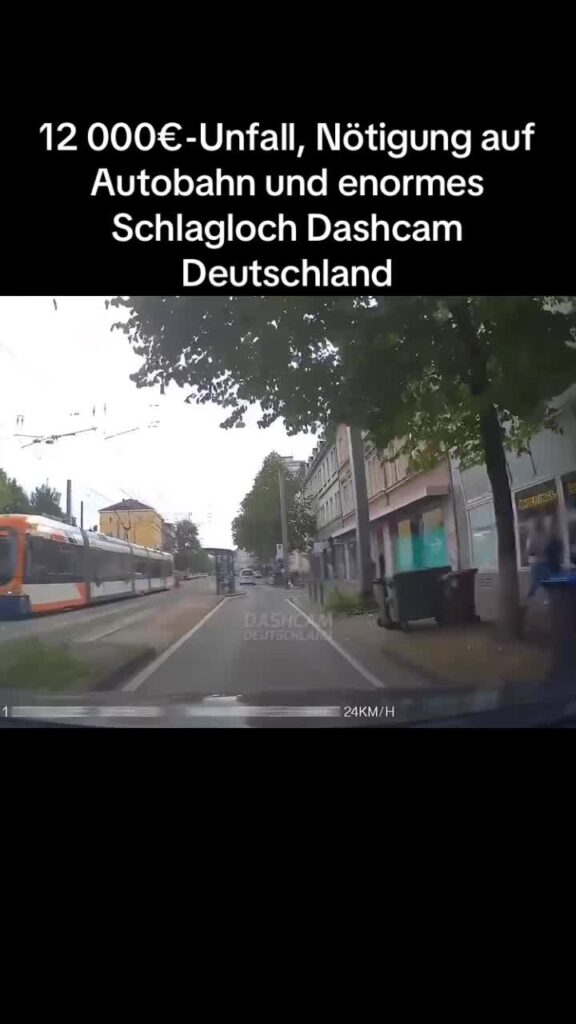 Accident à 12 000 €, coercition sur autoroute et énorme dashcam nid-de-poule Allemagne