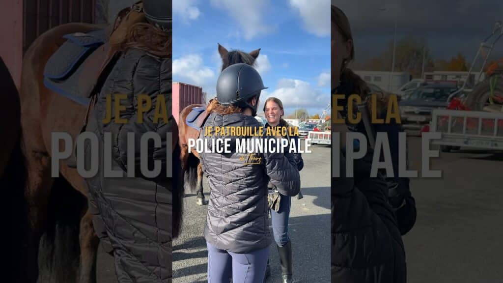 Je patrouille à cheval avec la Police Municipale 👮🏻de Tours 🤩👌🏻