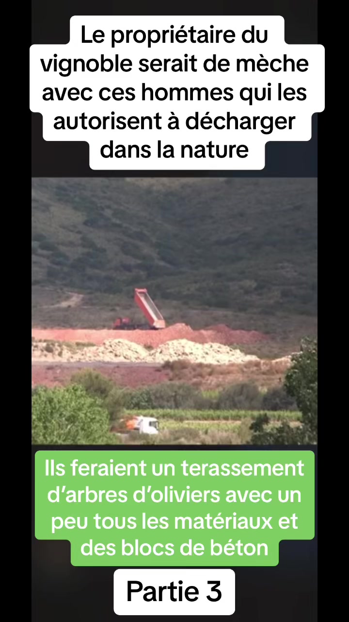 , Tiktok (décharge sauvage): Qu’est-ce que vous en pensez de cette déchzrge sauvage au milieu des vignes ? I