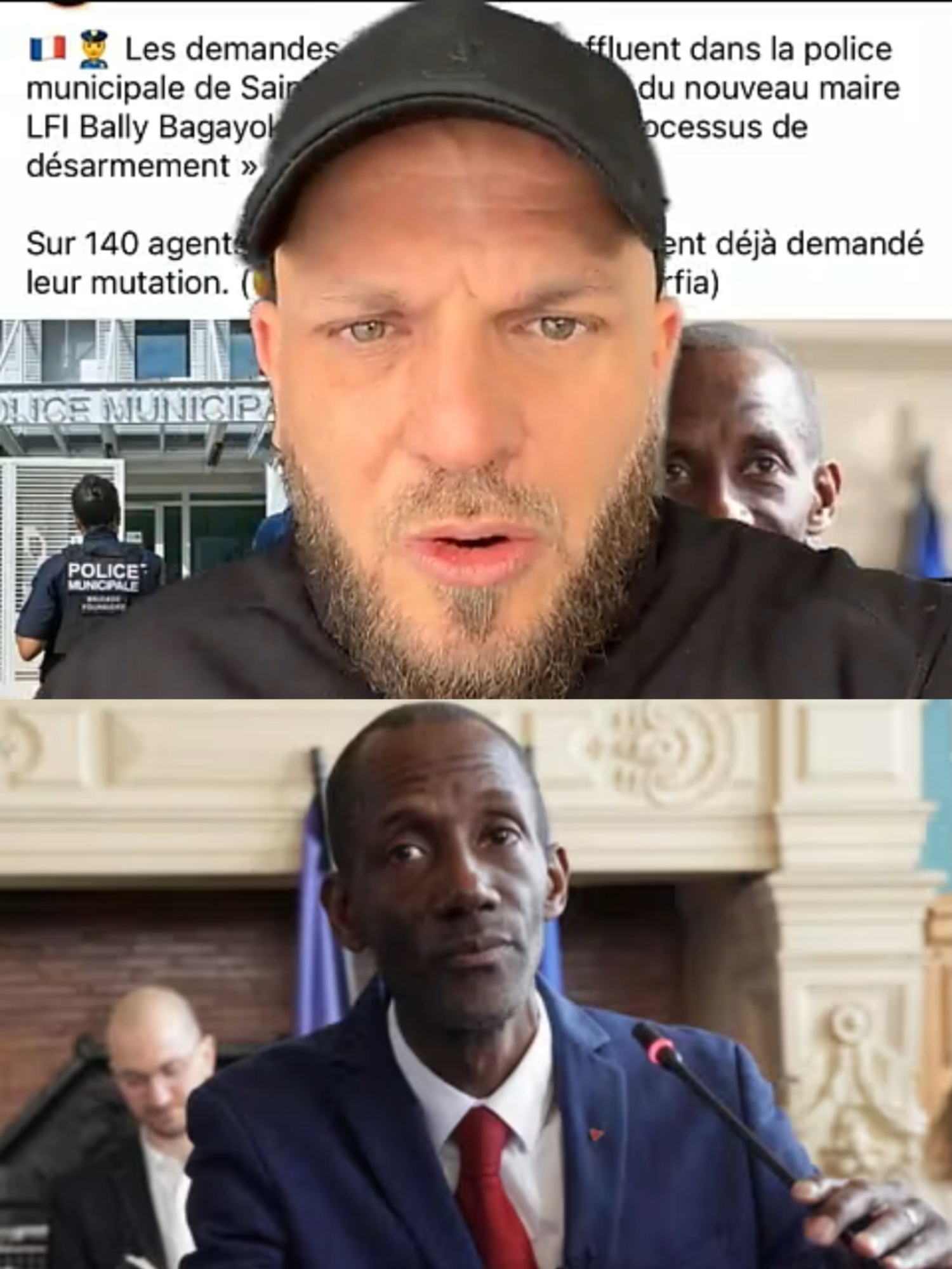 , police municipale; Bally Bagayoko maire LFI de Saint-Denis lance un processus de désarmement de la