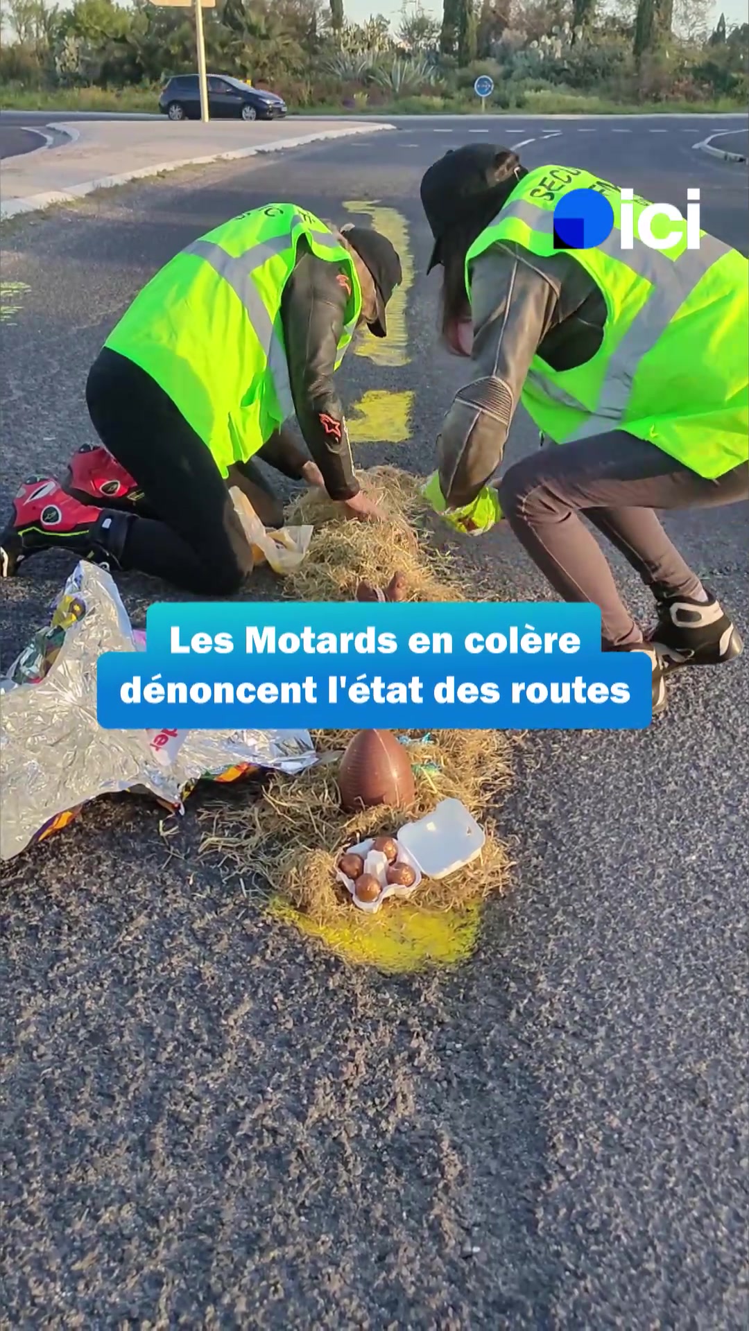 , Tiktok (nids de poule): À Perpignan, les Motards en colère transforment les nids de poule en nids de P