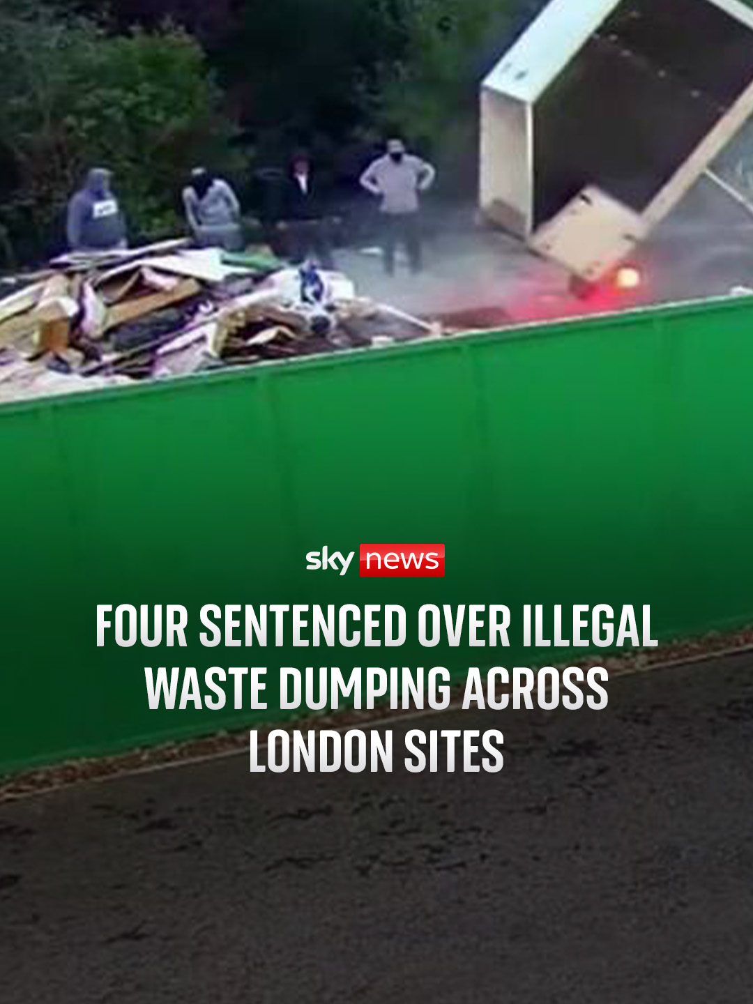 , illegal waste dumping; Quatre hommes ont été condamnés après qu’une enquête a révélé une opération majeure