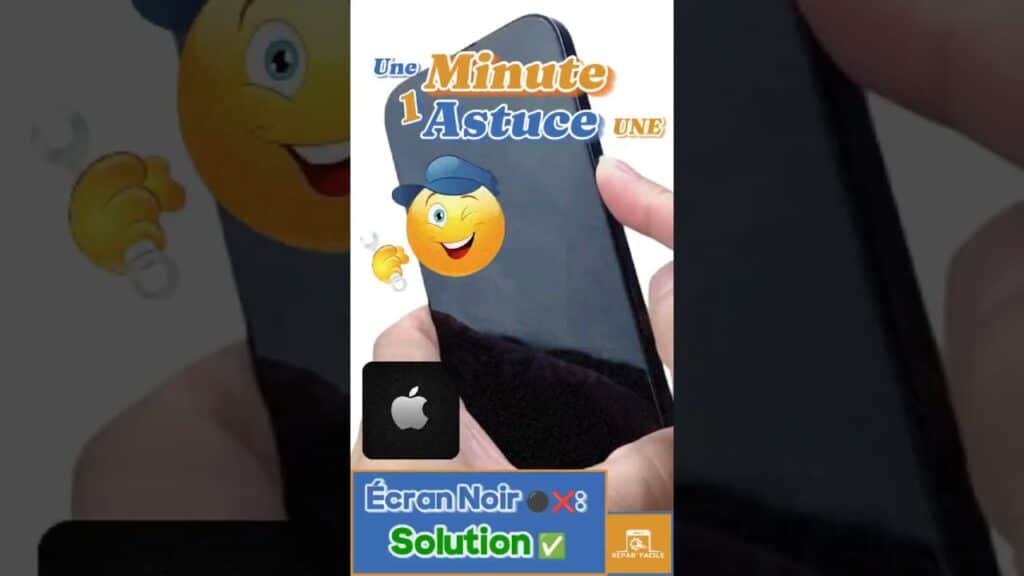 📱 iPhone bloqué sur écran noir ? Voici la solution simple :