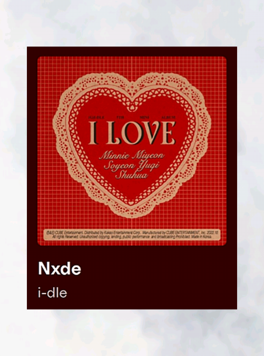 , Tiktok (nid de): I-DLE – Nxde Lyrics