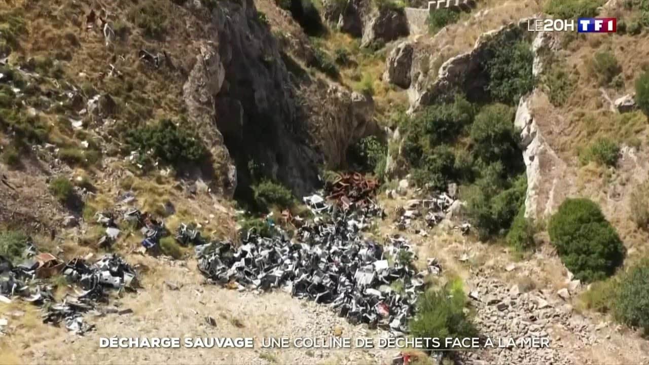 pinterest Décharge sauvage : une colline de déchets face à la mer | TF1 Info